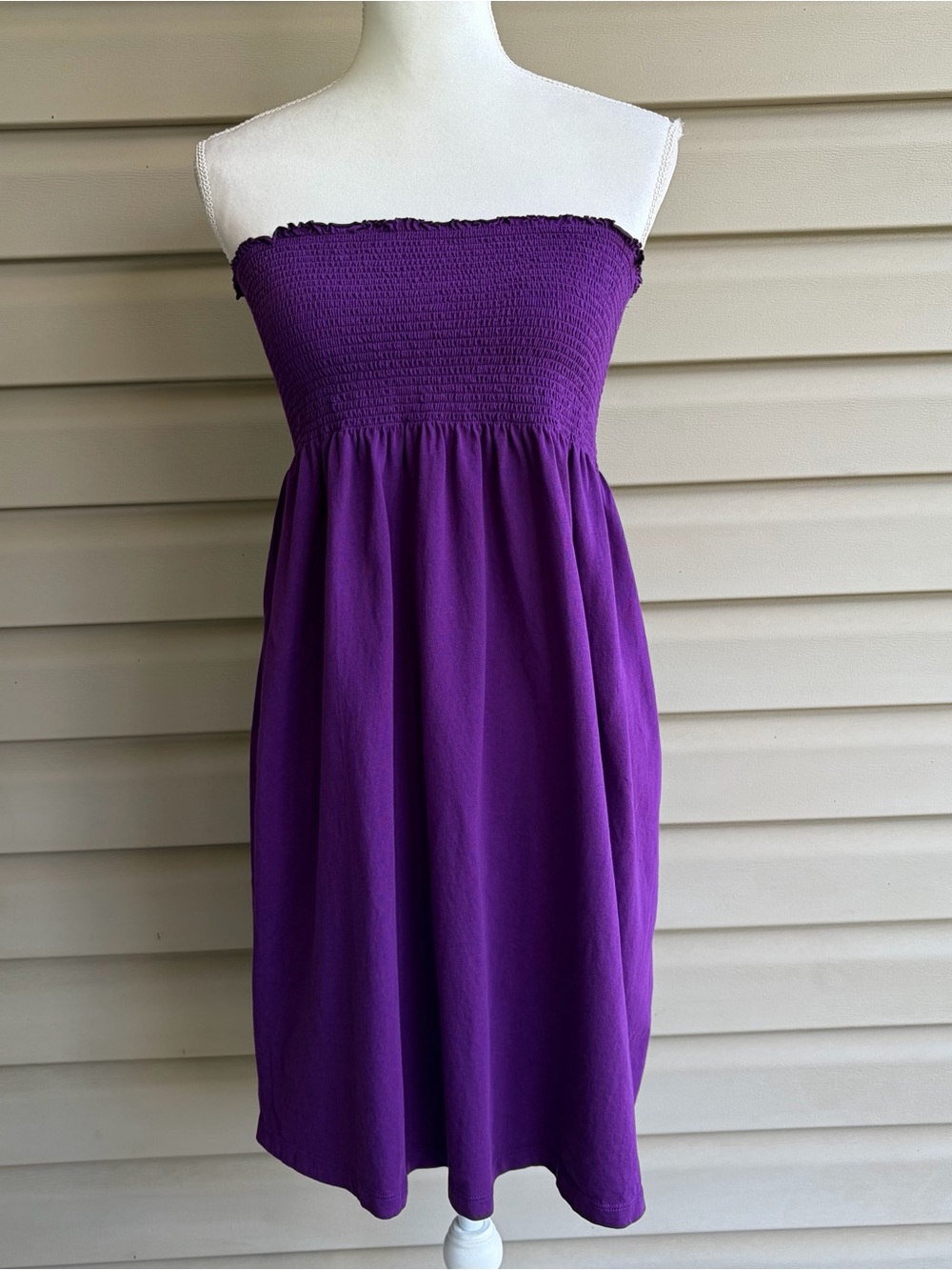 •Old Navy• NWOT Purple Strapless Knit Dress/Swim Cover-Up - Size Large